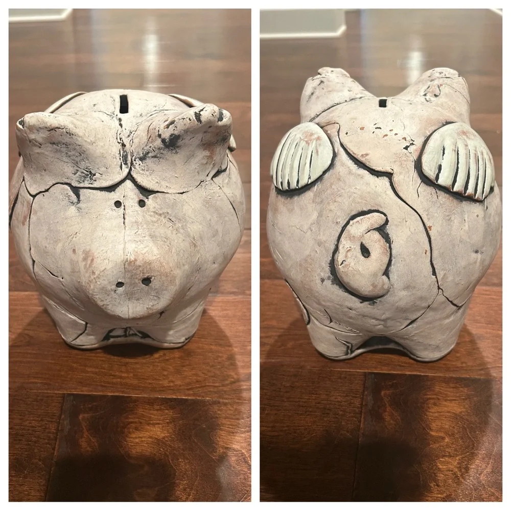 Handmade Ceramic Piggy Bank - Angel - Picture 1 of 7